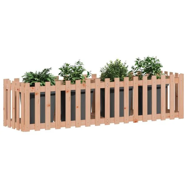 vidaXL Lit surélevé de jardin design de clôture bois douglas massif