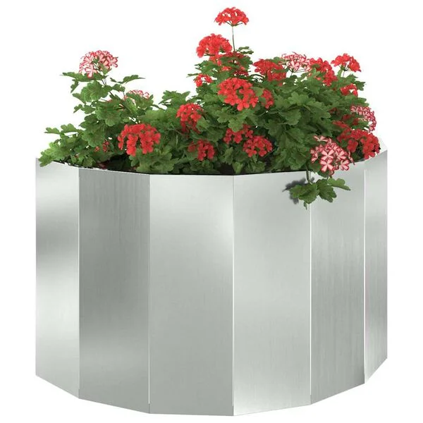 vidaXL Jardinière Argent 90 x 45 x 50 cm Acier galvanisé