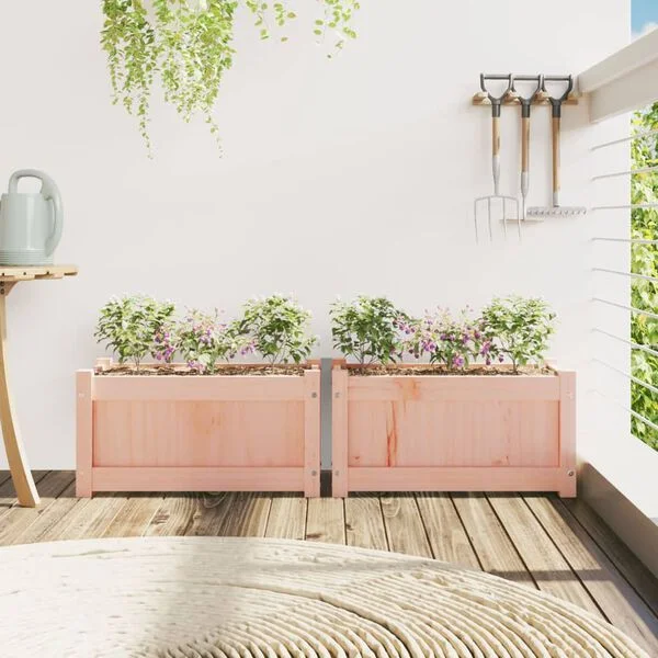 vidaXL Jardinières 2 pcs bois massif douglas