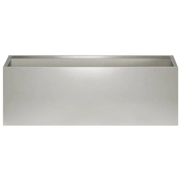 vidaXL Cache-pot de jardin Argenté 60 x 20 x 20 cm Acier inoxydable