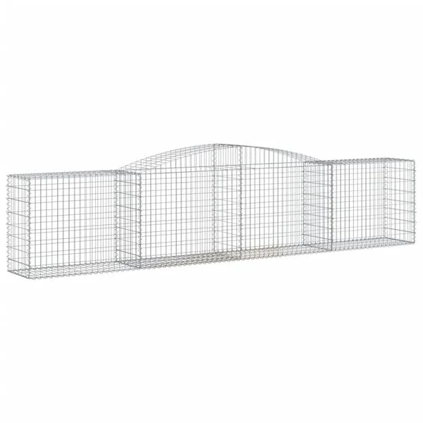 vidaXL Paniers à gabions arqués 8 pcs 400x50x80/100 cm Fer galvanisé
