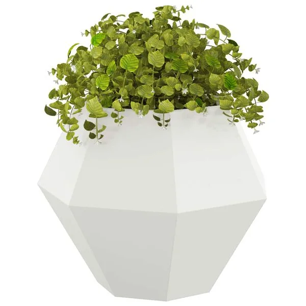 vidaXL Jardinière 2 pc Blanc 75 x 75 x 60 cm Acier