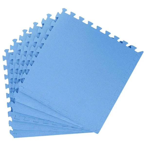 vidaXL Tapis de sol 40 pc Bleu 14, 4 m² Mousse EVA
