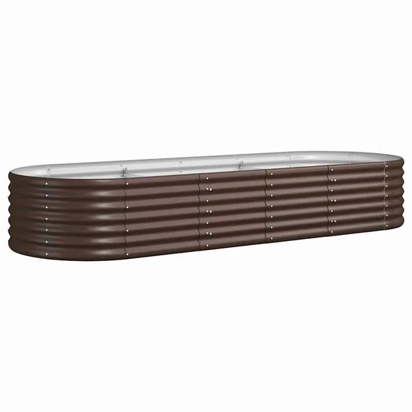 vidaXL Lit surélevé de jardin Acier galvanisé marron
