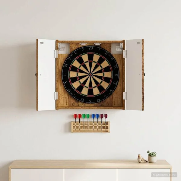vidaXL Cabinet pour cible BREDA Bois ancien 52, 5 x 10, 5 x 53, 5 cm