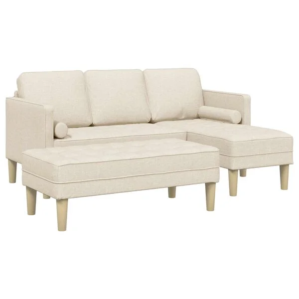vidaXL Ensemble de Canapés 2 pc Lin Polyester