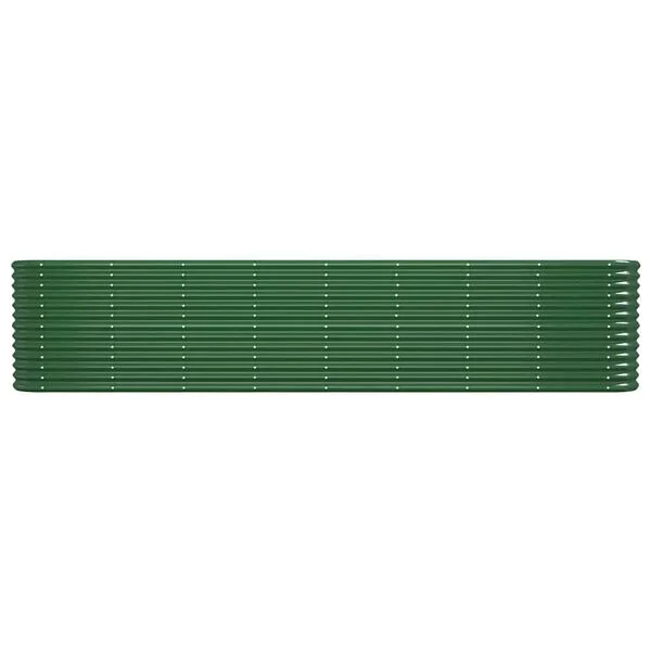 vidaXL Lit surélevé de jardin Acier galvanisé 332x40x68 cm Vert