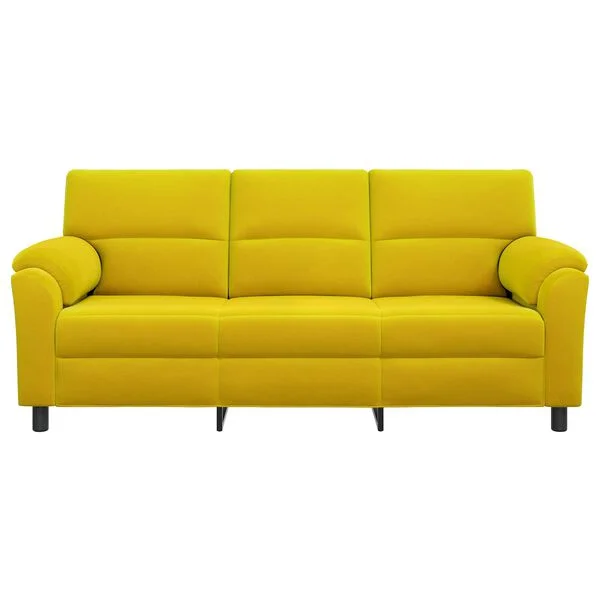 vidaXL Canapé Jaune 214 x 85 x 93 cm Velours