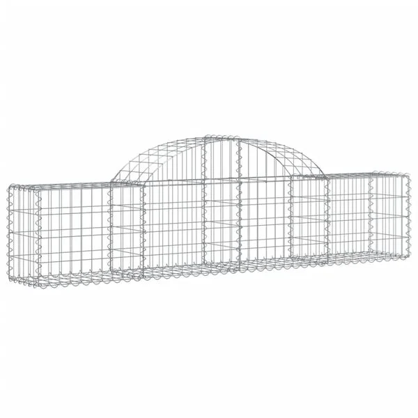 vidaXL Paniers à gabions arqués 13 pcs 200x30x40/60 cm Fer galvanisé