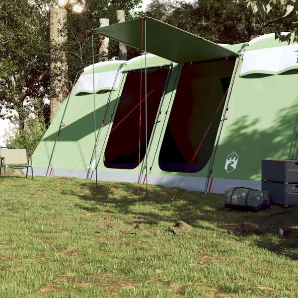 vidaXL Tente familiale tunnel 8 personnes vert imperméable