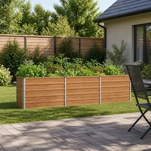 vidaXL Jardin surélevé Chêne Brun 240 x 40 x 55 cm