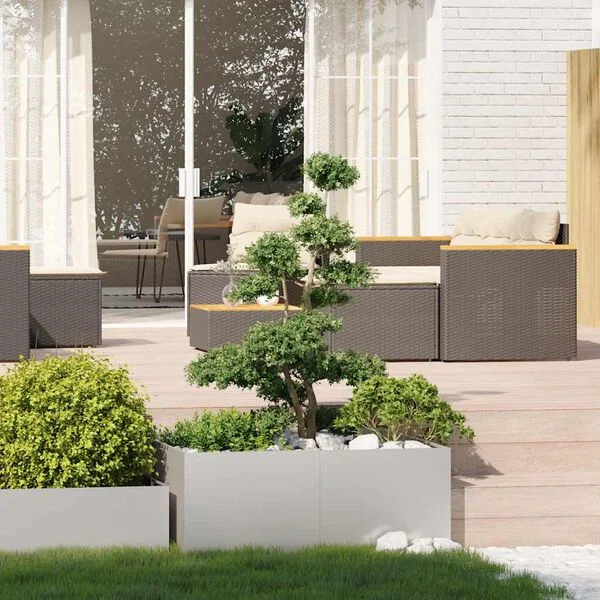 vidaXL Jardinière 100x100x40 cm acier inoxydable