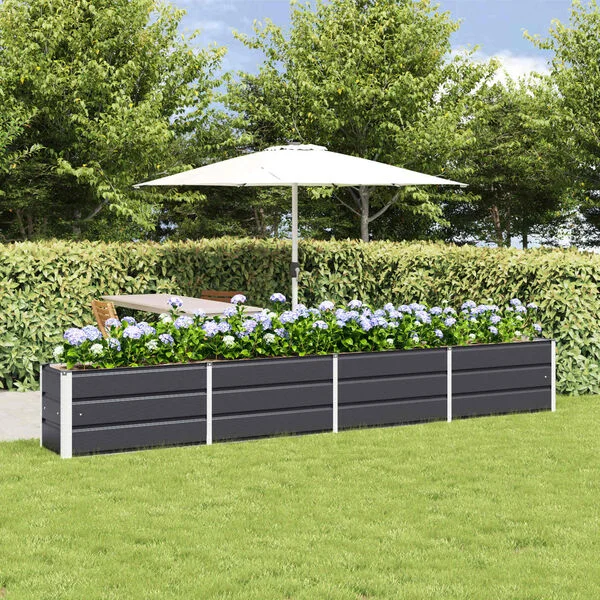 vidaXL Jardinière Anthracite 320 x 40 x 45 cm Acier