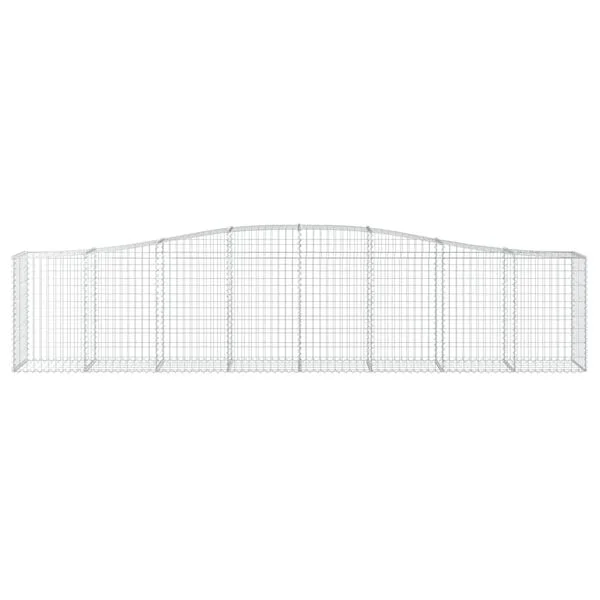 vidaXL Panier de gabions arqué 400x50x80/100 cm Fer galvanisé