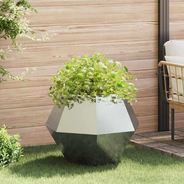 vidaXL Jardinière Argenté 75 x 75 x 60 cm Acier galvanisé