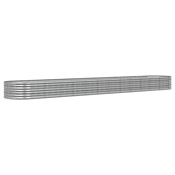 vidaXL Lit surélevé de jardin Acier galvanisé Argenté