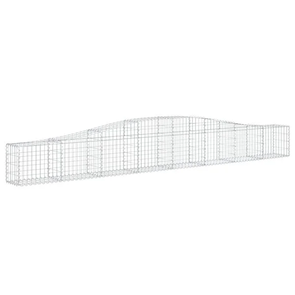 vidaXL Paniers à gabions arqués 2 pcs 400x30x40/60 cm Fer galvanisé