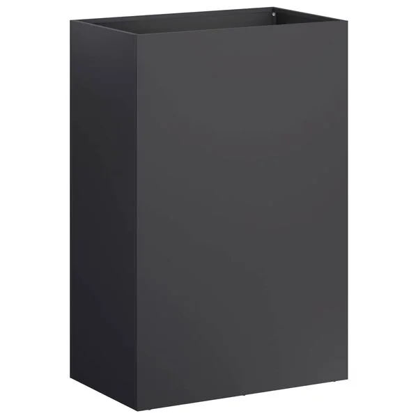 vidaXL Cache-pot de jardin Noir 40 x 30 x 75 cm Acier laminé à froid