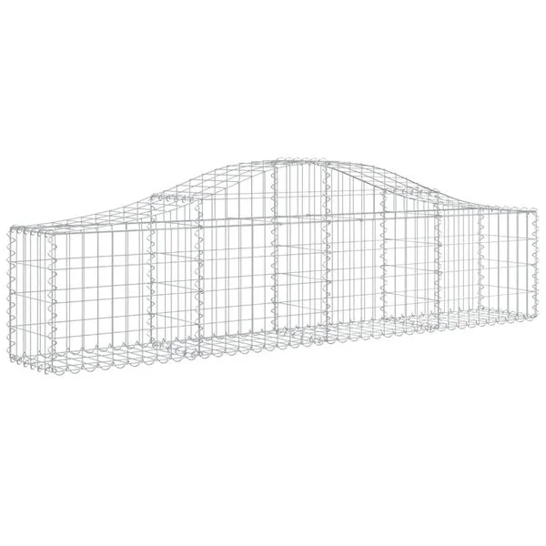 vidaXL Paniers à gabions arqués 14 pcs 200x30x40/60 cm Fer galvanisé