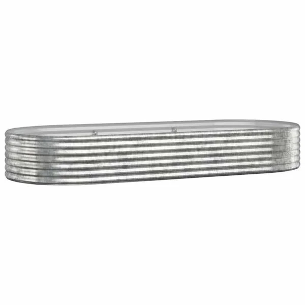 vidaXL Lit surélevé de jardin Acier galvanisé Argenté