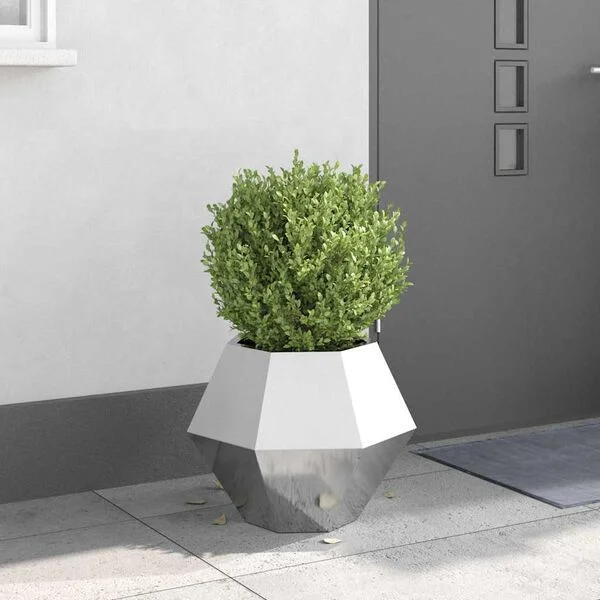 vidaXL Jardinière Argenté 50 x 50 x 40 cm Acier inoxydable
