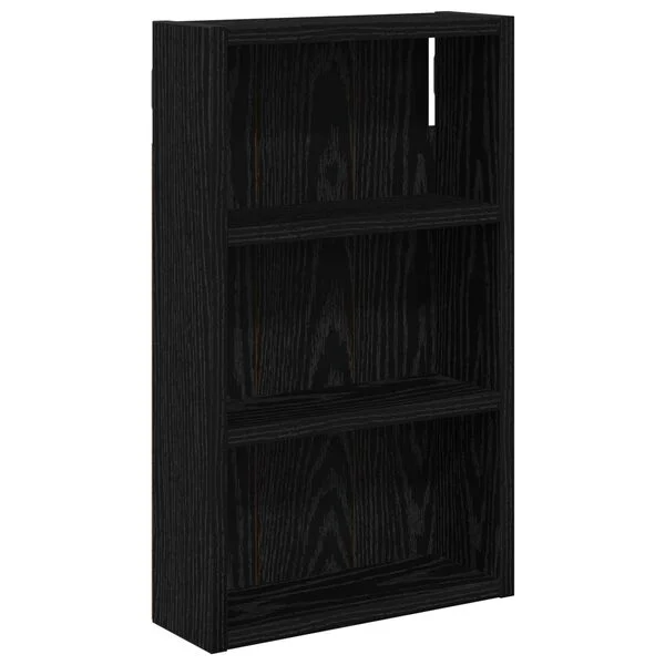 vidaXL Armoire murale de salle de bain Chêne Noir 30 x 10 x 50 cm