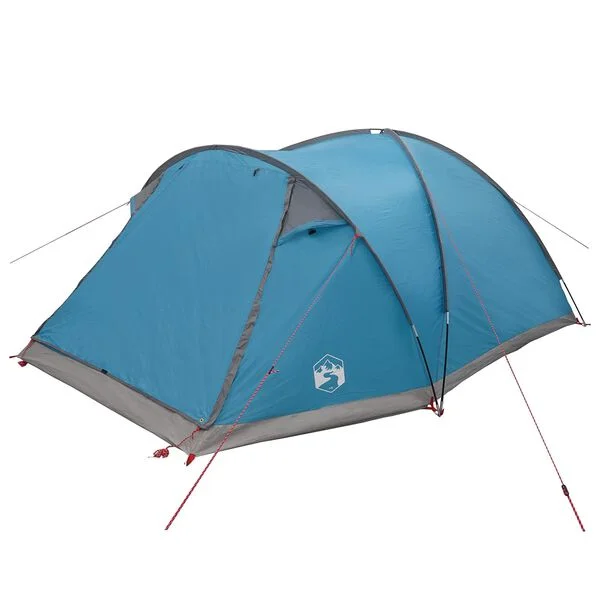 vidaXL Tente Cabane 6 personne Bleu Polyester et Acier