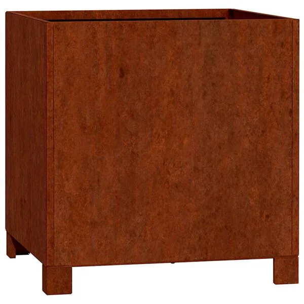 vidaXL Jardinière avec pieds Rouillé 40x40x40 cm Acier corten