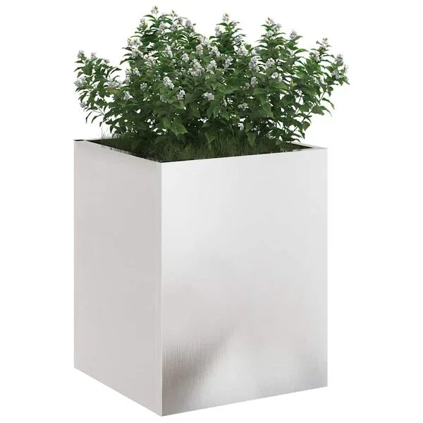 vidaXL Cache-pot de jardin Acier inoxydable 32 x 32 x 40 cm