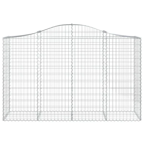 vidaXL Panier de gabions arqué 200x50x120/140 cm Fer galvanisé