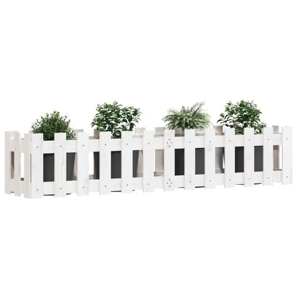 vidaXL Lit surélevé de jardin design de clôture 150x30x30cm pin massif
