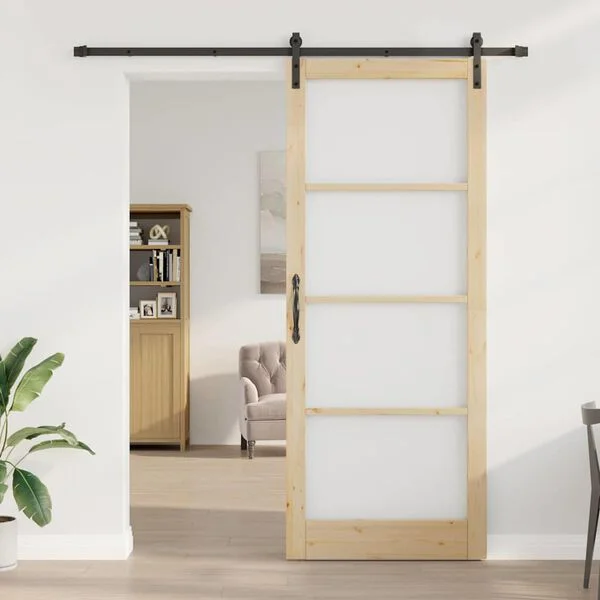 vidaXL Porte coulissante Autre ORKDAL Marron 93 x 232 cm