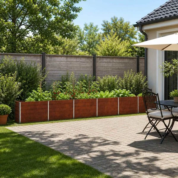 vidaXL Jardin surélevé Rouillé 480 x 40 x 55 cm corton
