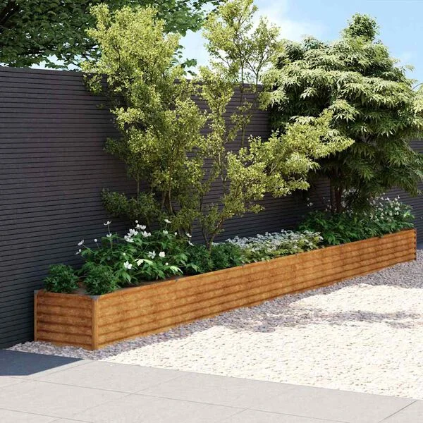 vidaXL Jardinière surélevée 580x50x36 cm Acier Corten