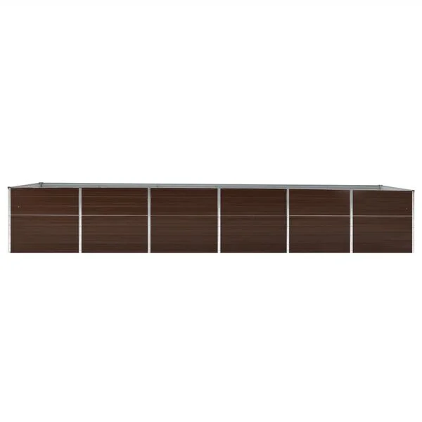 vidaXL Lit surélevé de jardin Acier galvanisé 480x80x77 cm Marron