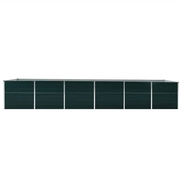 vidaXL Lit surélevé de jardin Acier galvanisé 480x80x77 cm Vert