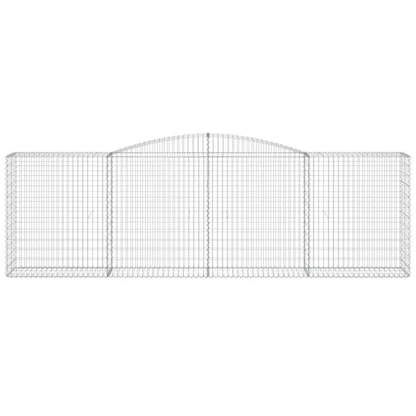 vidaXL Panier de gabions arqué 400x50x120/140 cm Fer galvanisé