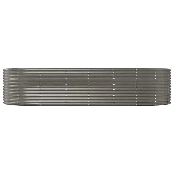 vidaXL Lit surélevé de jardin Gris 291x140x68cm Acier galvanisé