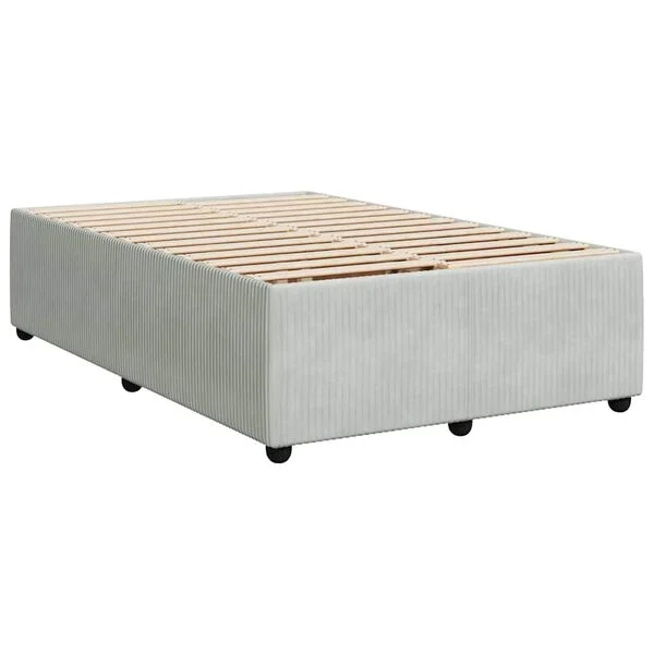 vidaXL Cadre de lit sans matelas gris clair 120x190 cm velours