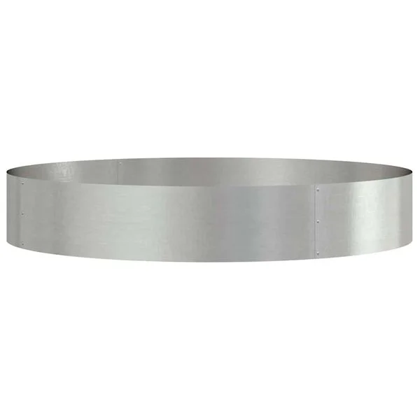 vidaXL Anneau de jardinière Argenté 120 x 120 x 20 cm Acier inoxydable