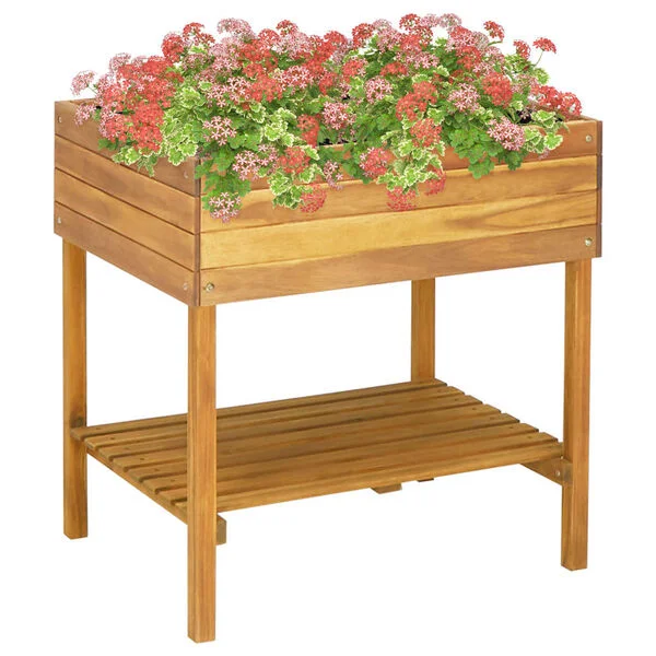 vidaXL Jardinière surélevée 78, 5x58, 5x78, 5 cm Bois massif d'acacia