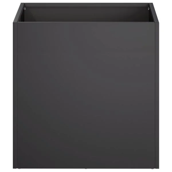 vidaXL Cache-pot de jardin Noir 35 x 35 x 35 cm Acier laminé à froid