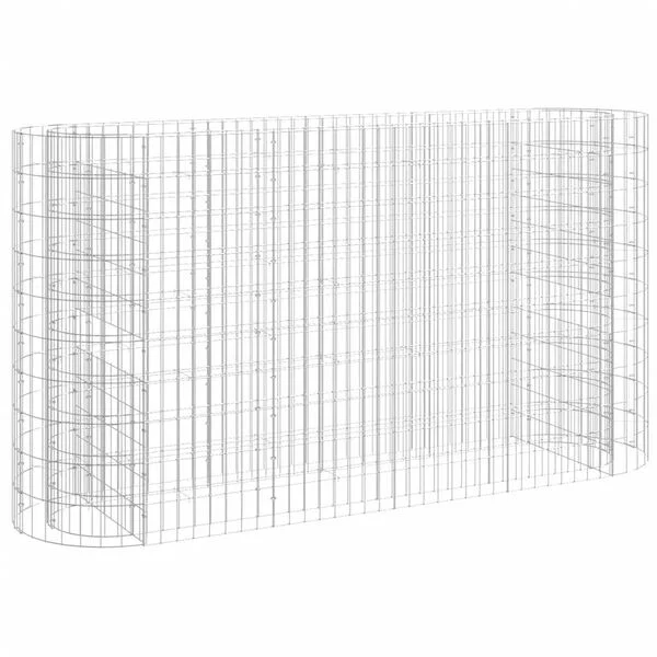 vidaXL Lit surélevé à gabion Fer galvanisé 190x50x100 cm