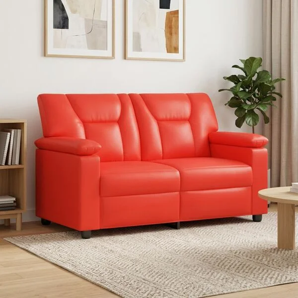 vidaXL Canapé Rouge 151 x 85 x 93 cm Simili cuir