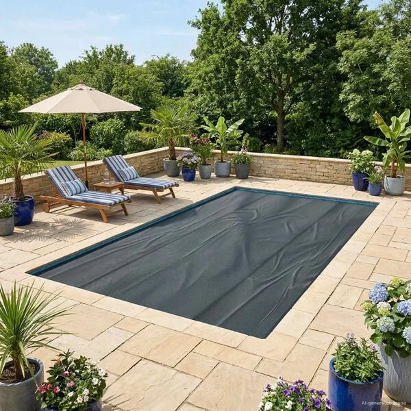 vidaXL Couverture de piscine solaire de haute qualité Carré PE Noir