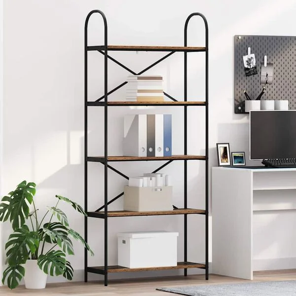 vidaXL Étagère 5 niveaux 80 x 30 x 183 cm Bois d'ingénierie