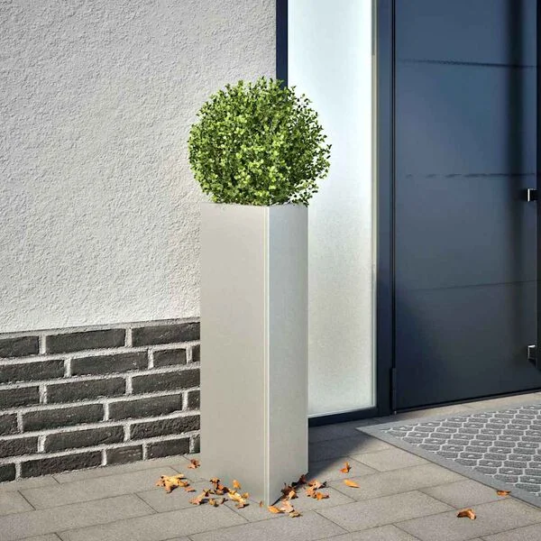 vidaXL Jardinière triangulaire 30x26x75 cm acier inoxydable