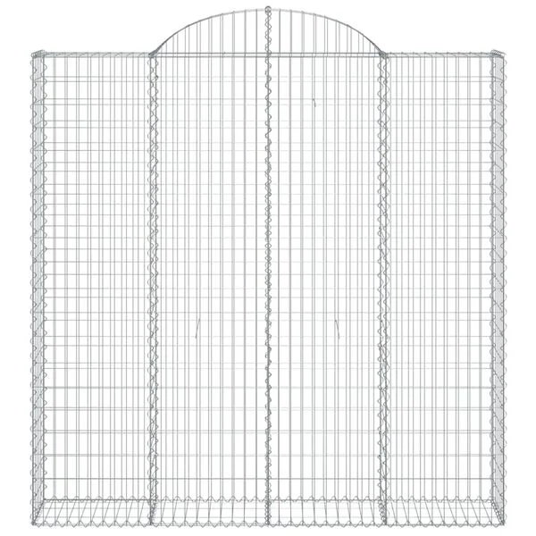 vidaXL Panier de gabions arqué 200x30x200/220 cm Fer galvanisé
