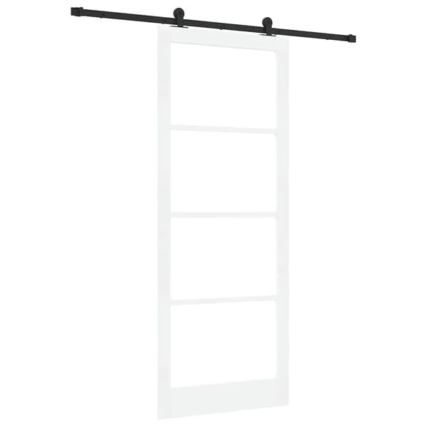 vidaXL Porte coulissante ORKDAL 93 x 232 cm Blanc et noir