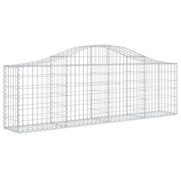 vidaXL Paniers à gabions arqués 8 pcs 200x30x60/80 cm Fer galvanisé